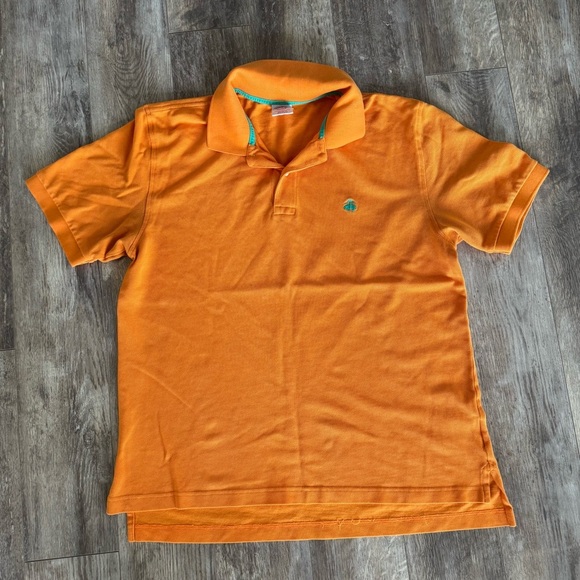 Brooks Brothers Polo Short Sleeve Tee Shirt - Vibrant Bright Orange - Picture 5 of 5